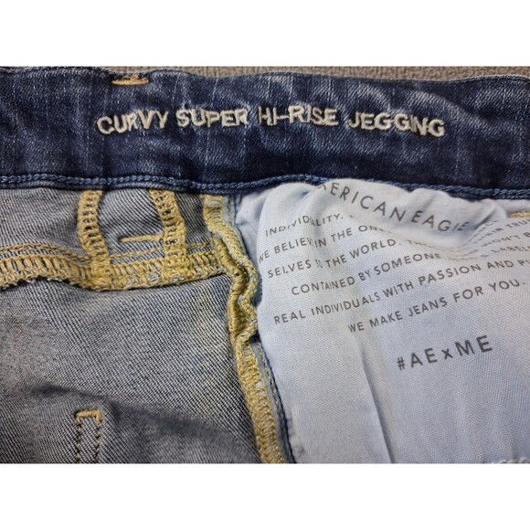 American Eagle Next Level Stretch Curvy Super High-Rise Jegging Jeans Women’s - Picture 7 of 16